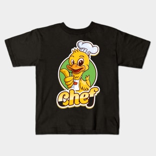 Duck chef mascot Kids T-Shirt